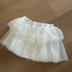 Janie and Jack White Sparkle Tulle Skirt